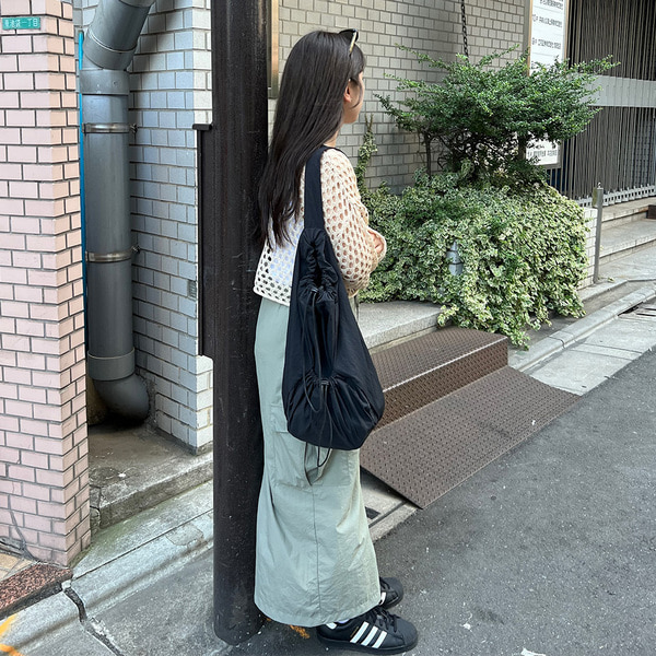 ドローストリングポケットショルダーバッグ | ファッション通販