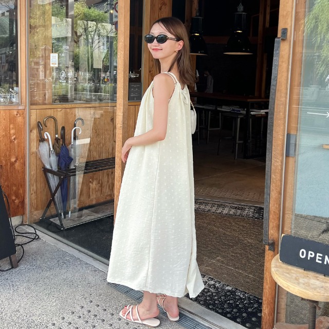 ギャザーキャミロングワンピース | ファッション通販サイト NUGU