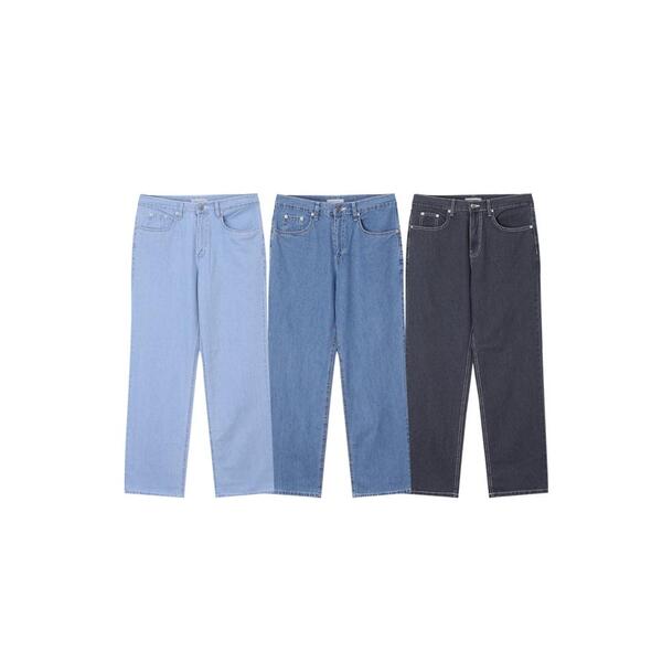 、、、がみ Semiwide setup denim pants (3color) | ファッション通販サイト