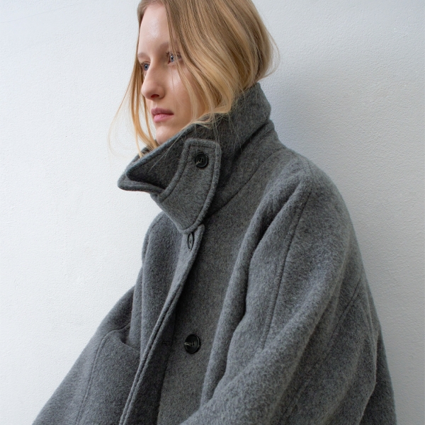 (CT-1475)NAGELANG WOOL HALF COAT