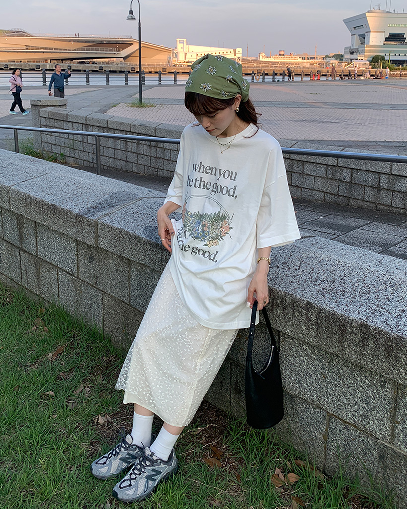 euw 花柄レース✖️メッシュ生地ロングスカートbrown S-LL】花柄レースナロースカート（マキシ・ロングスカート