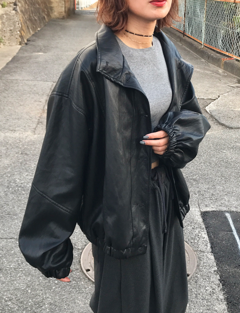 【最終値下済み】Samoyed レザーオーバーサイズジャケット 最終値下済み】Samoyed レザーオーバーサイズジャケット