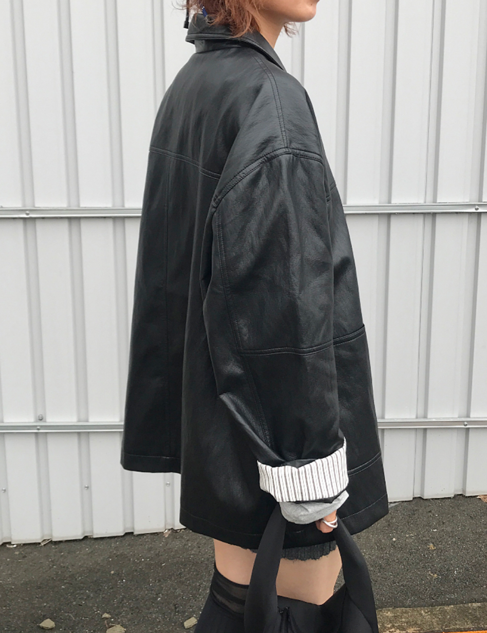 オーバーサイズレザージャケット | ファッション通販サイト NUGU