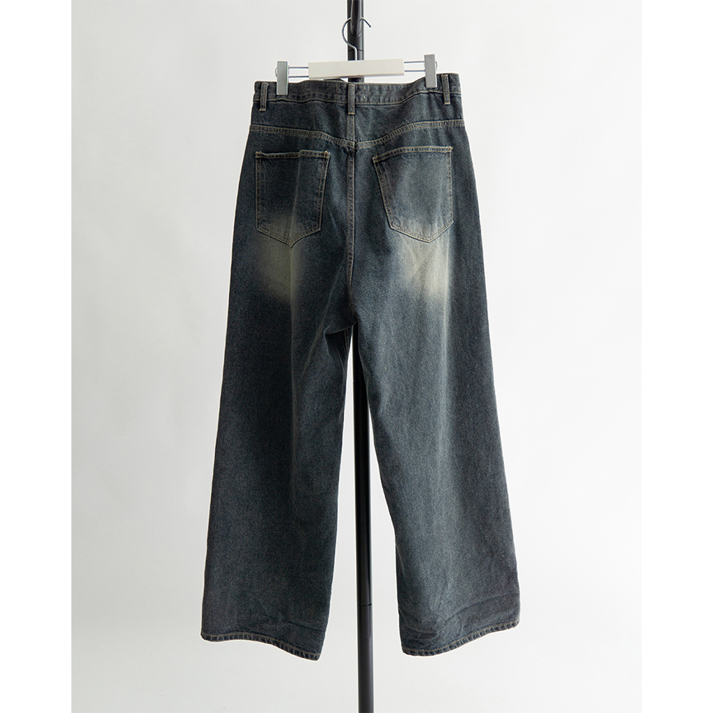 Vintage brush blue denim pants (1C) | ファッション通販サイト NUGU