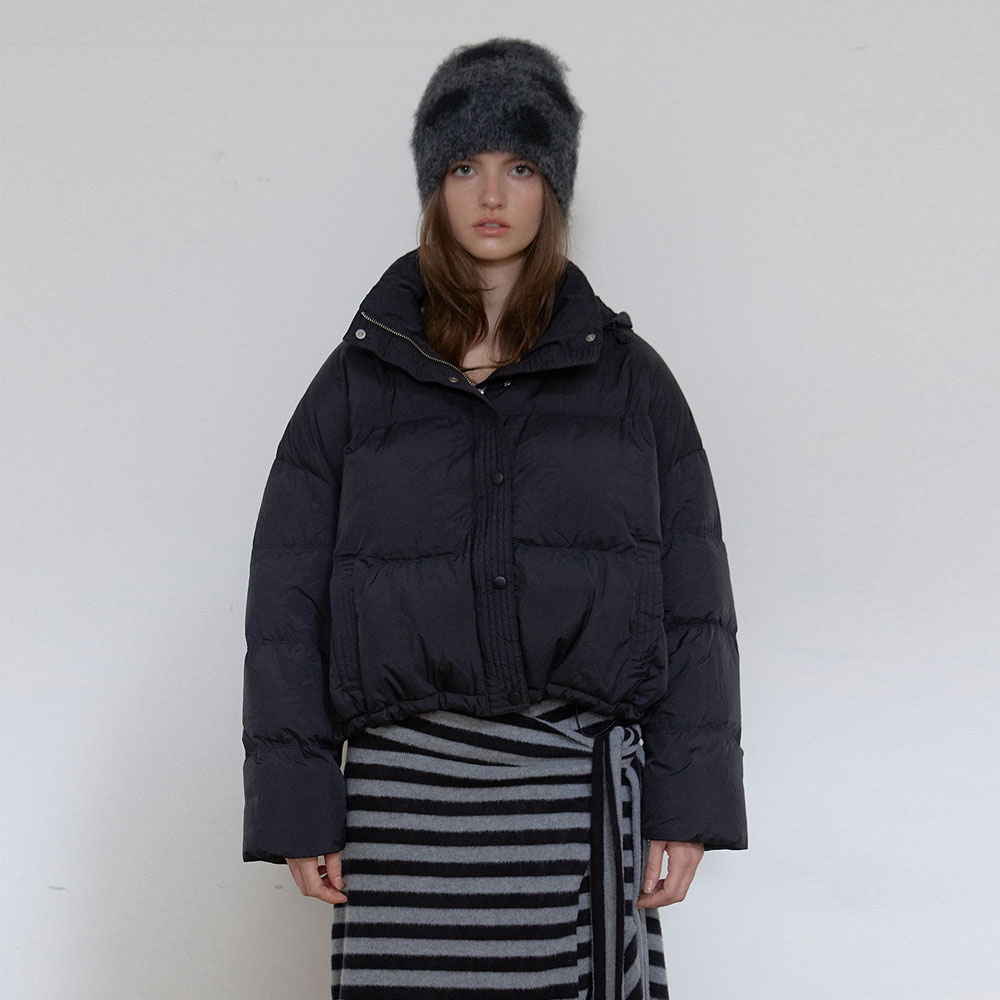 RIBBON WELLON PADDING BLACK | ファッション通販サイト NUGU