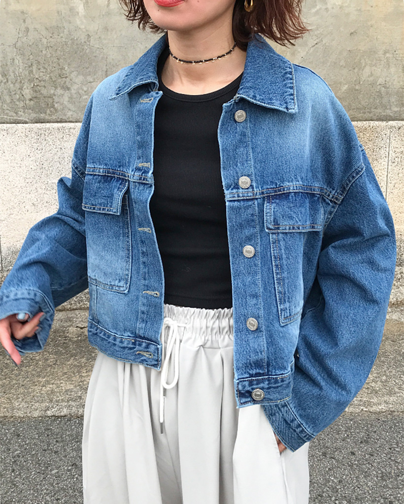 クロップドデニムジャケット | ファッション通販サイト NUGU