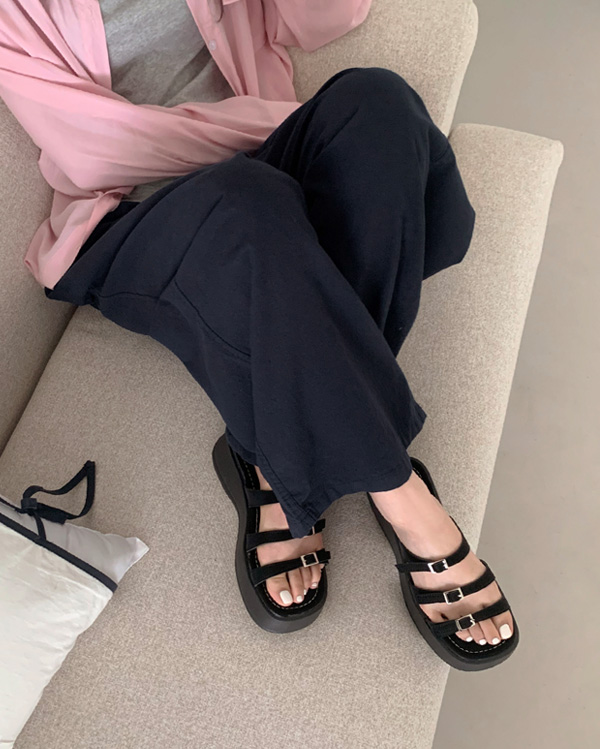 厚底バックルストラップスリッパ (1color) | ファッション通販 厚底バックルストラップスリッパ (1color) | ファッション通販