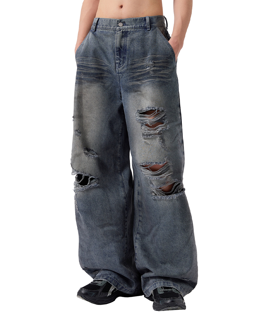 パンツ GOJOYJINNI opium destroy denim DESTROY DENIM PANTS｜KIDILL KYOTO キディル キョウト