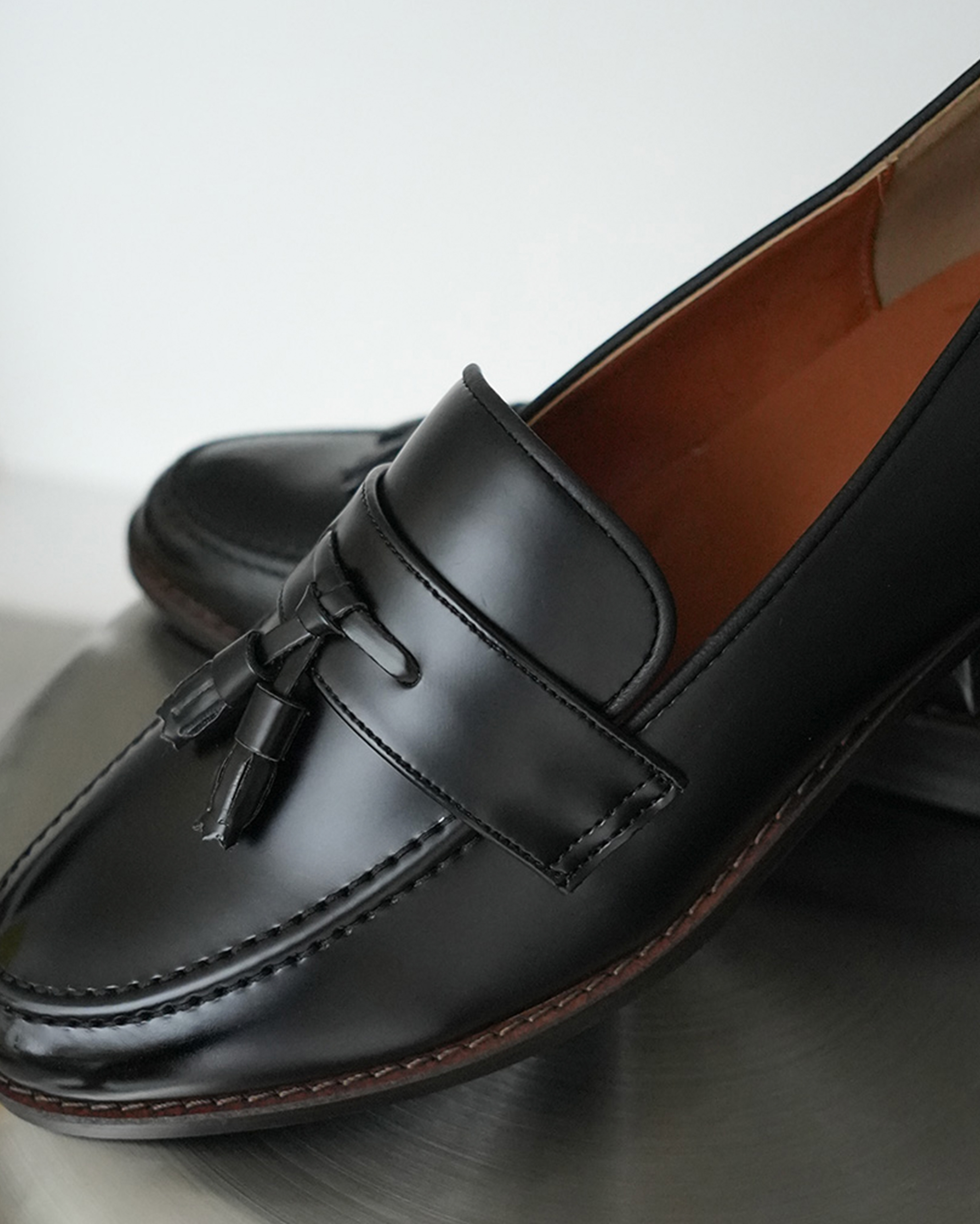 良品✨️】Alfred Sargent タッセルローファー ブラック 6E 革靴 良品