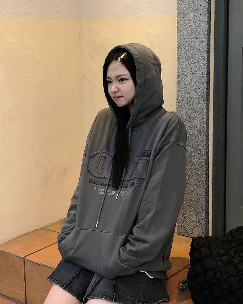 [Influencer pick] ODSD Pigment Damage Oversized Fit Hoodie - charcoal