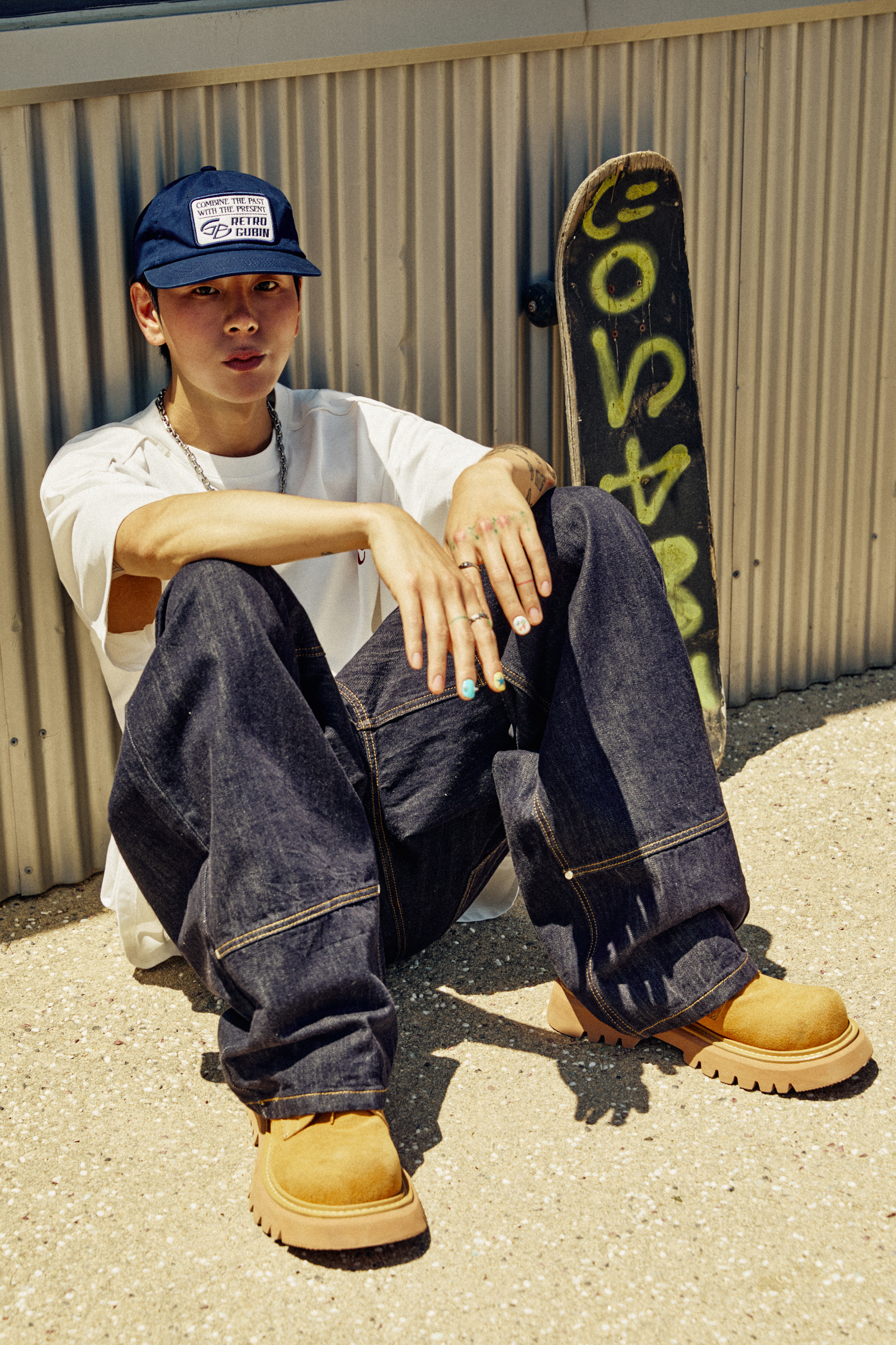SALVAGE DOUBLE-KNEE LINE DENIM PANTS | ファッション通販