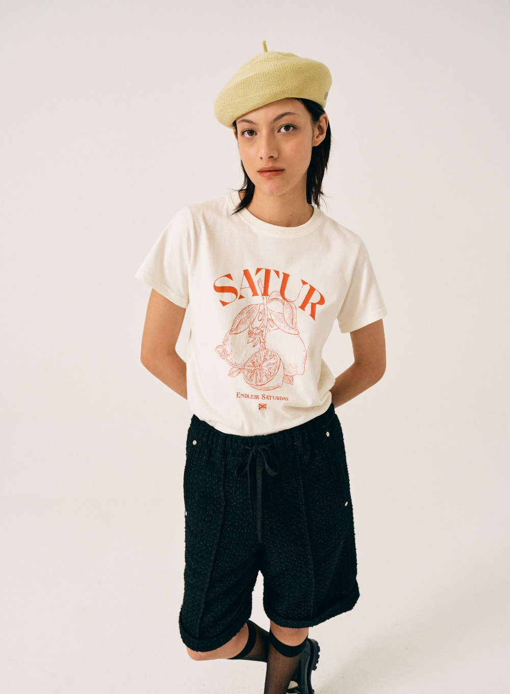 ◆Capri Citron Drawing Summer Graphic Short Sleeve T-Shirt◆ MUSINSA | SATUR Capri Citron Drawing Summer Graphic Short