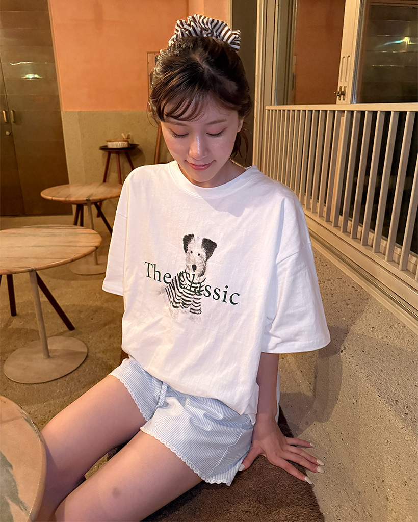 オーバーサイズパフィードッグ半袖Tシャツ | ファッション通販