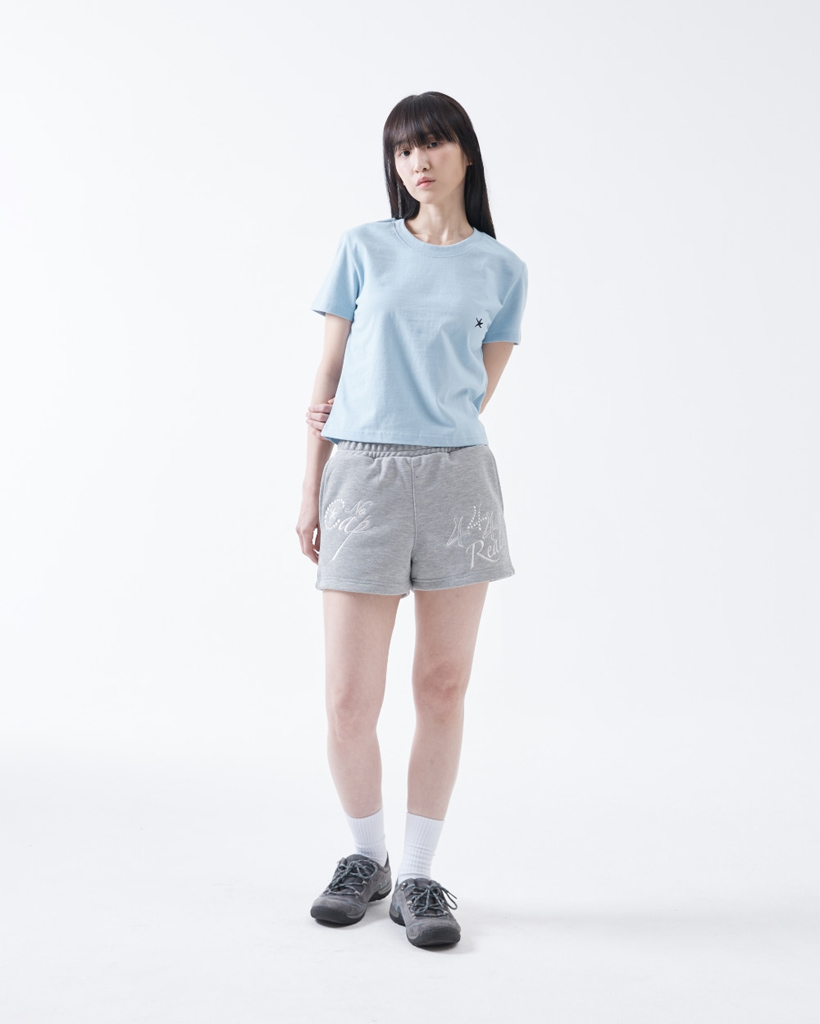 (w) TCM cap short sweat pants (grey)