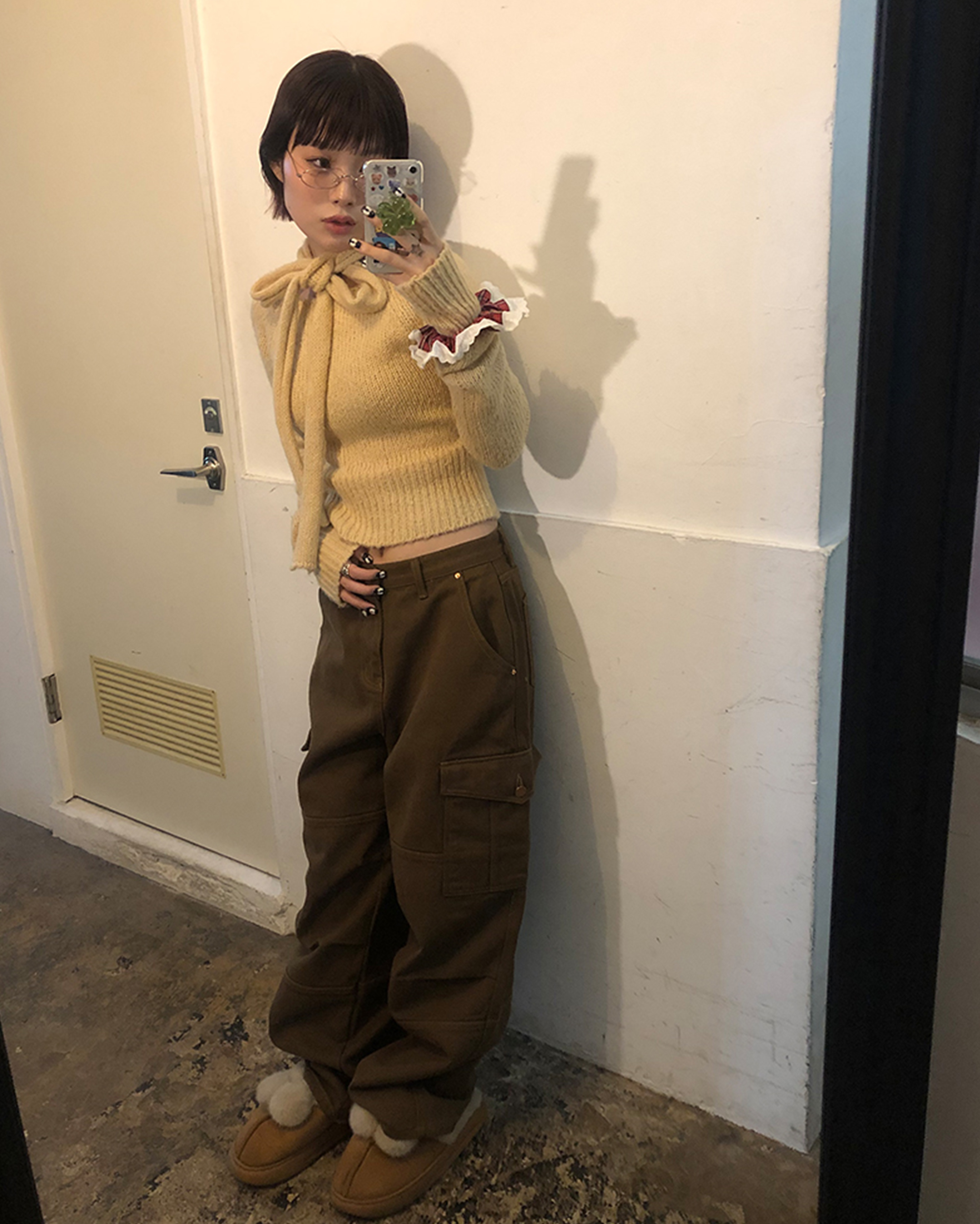 秋再入荷][7回再販](ORIGINAL) 2wayアルパカニット