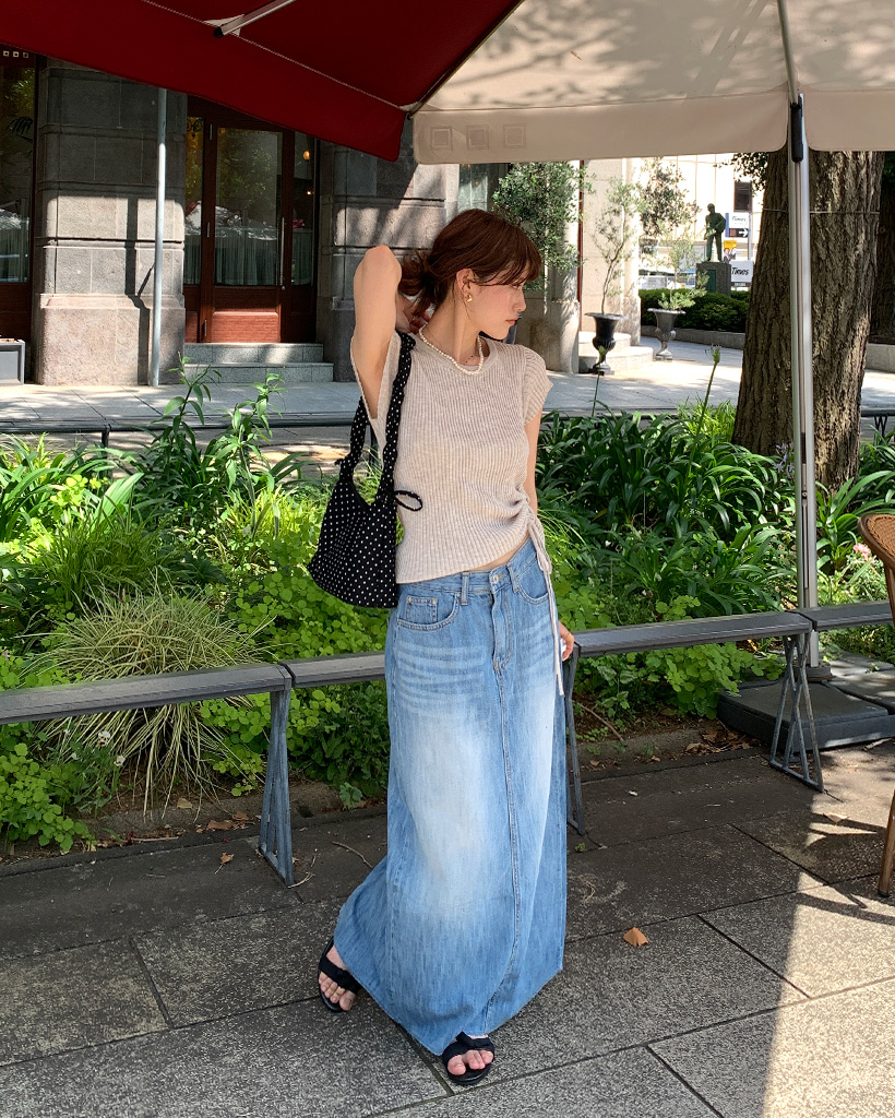 ウォッシングロングデニムスカート | ファッション通販サイト NUGU