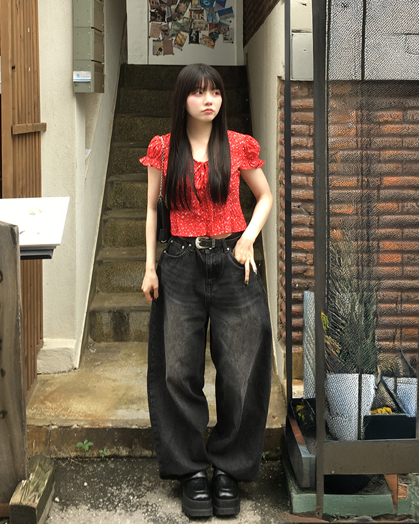 ウォッシュバルーンデニムパンツ | ファッション通販サイト NUGU