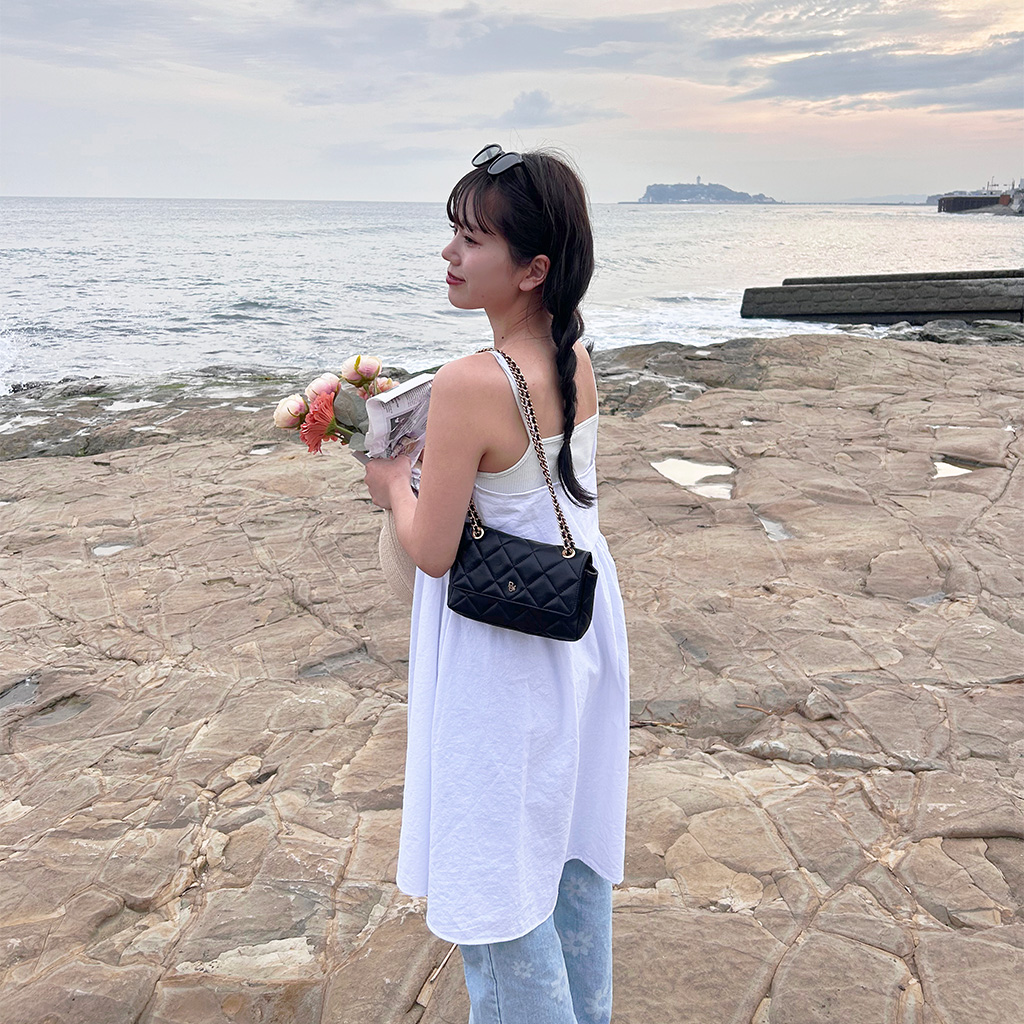 【新品未使用】トゥモローランド　エディション　キャミソール3枚セット（黒・白） コットン ロングキャミソール WSJ3046 （キャミソール・チューブ