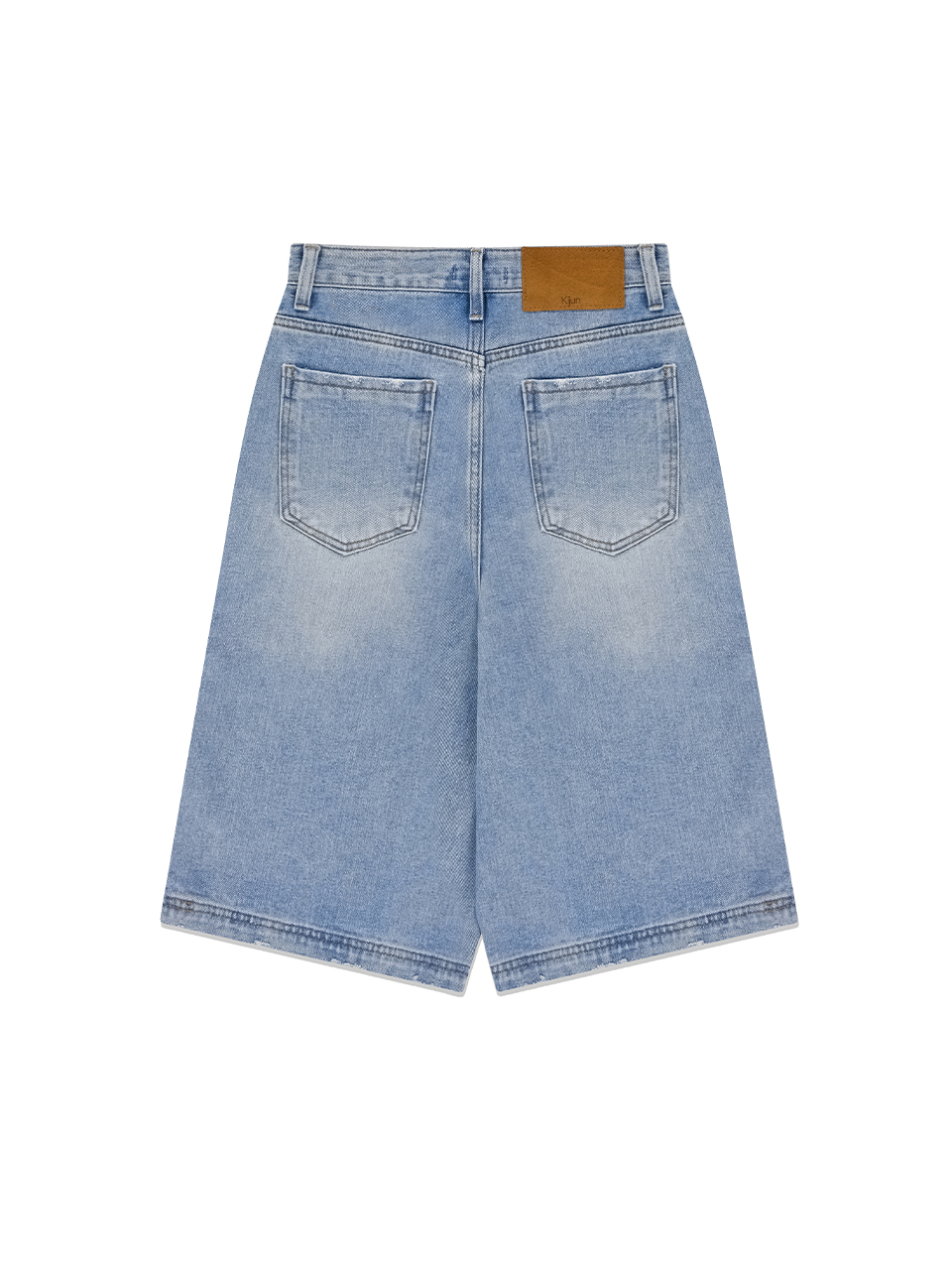 [ JEANS] Bermuda Shorts ★大人気★ It's All Good Ripped Denim Bermuda Shorts - Medium Wash