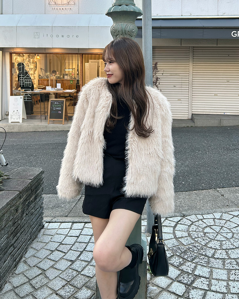 ノーカラーファージャケット | ファッション通販サイト NUGU