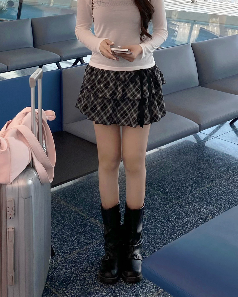 チェックティアードミニスカート | ファッション通販サイト NUGU