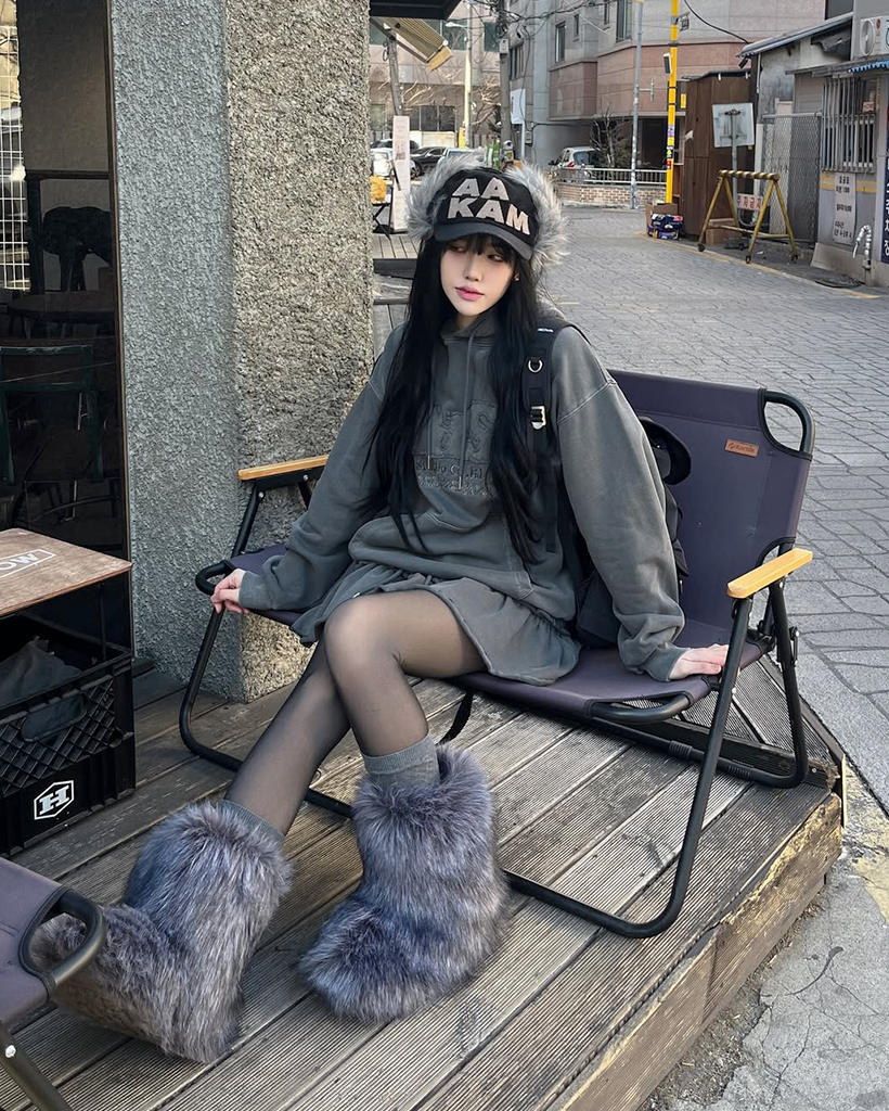 [Influencer pick] ODSD Pigment Damage Oversized Fit Hoodie - light charcoal