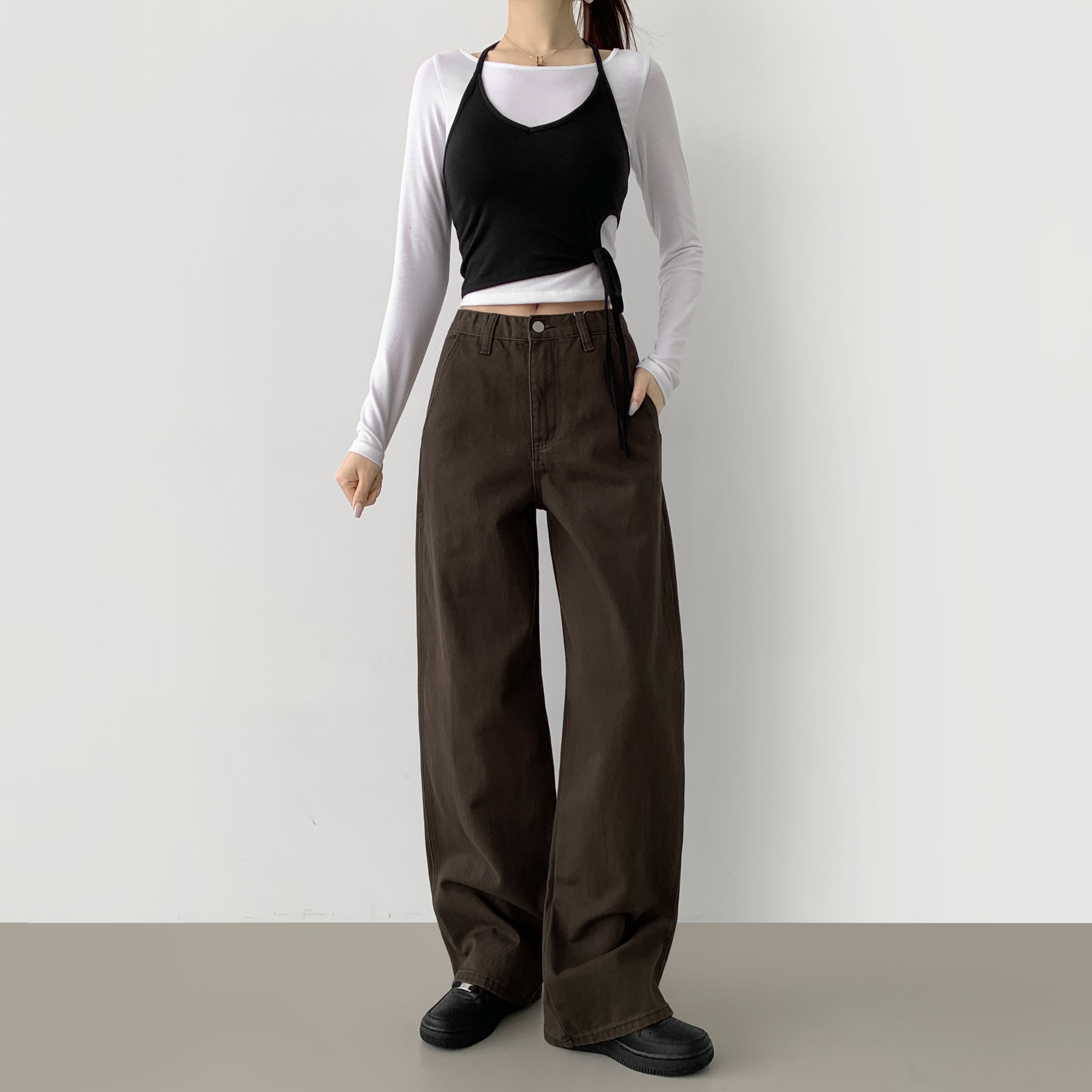 スリットワイドピーチチノパンツ | ファッション通販サイト NUGU