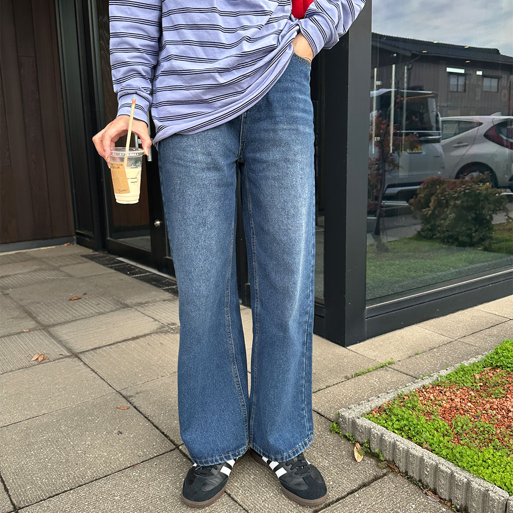 バックボタンデニムワイドパンツ | ファッション通販サイト NUGU