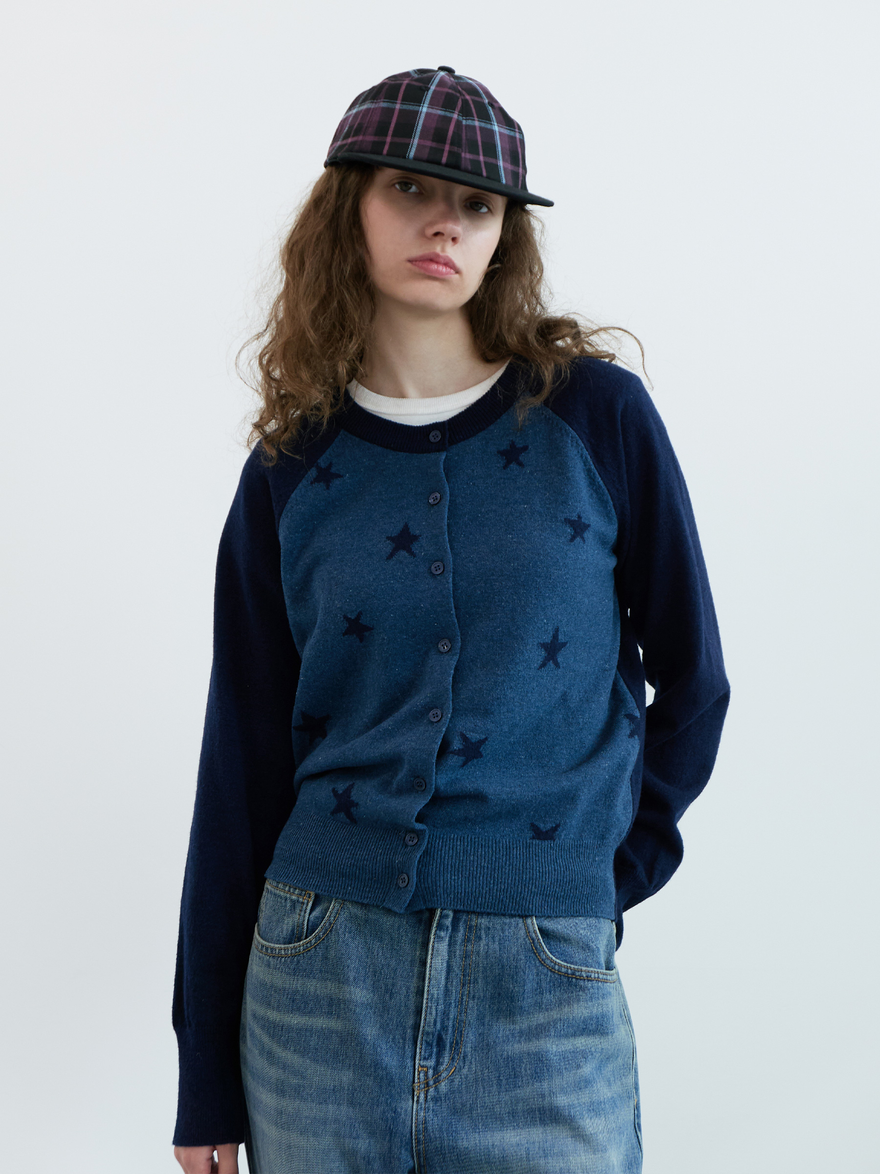 happy　2点　ご確認用 Classic Checked Two-tone Cap (Purple Check) | ファッション