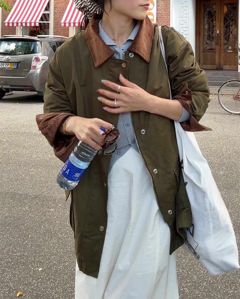 カラー コーデュロイ サファリジャケット | ファッション通販サイト NUGU