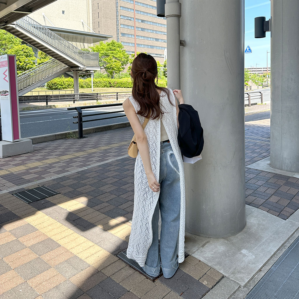 パンチングロングニットワンピース | ファッション通販サイト NUGU