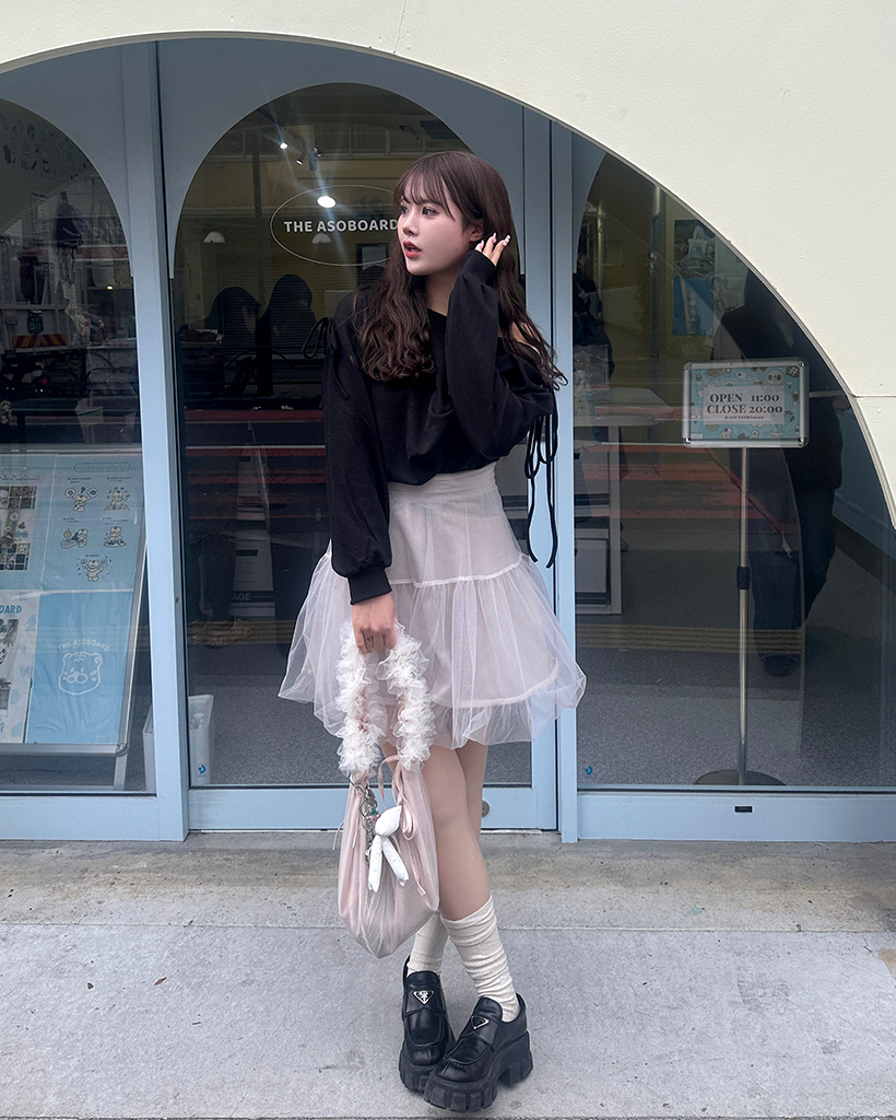 シフォンバルーンミニスカート | ファッション通販サイト NUGU