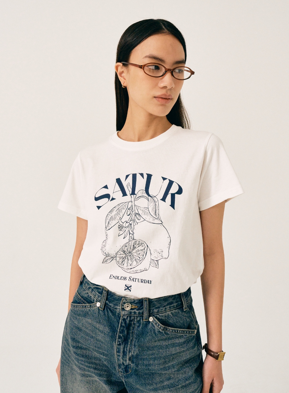 Influencer pick] (W) Capri Citron Drawing Summer Graphic T