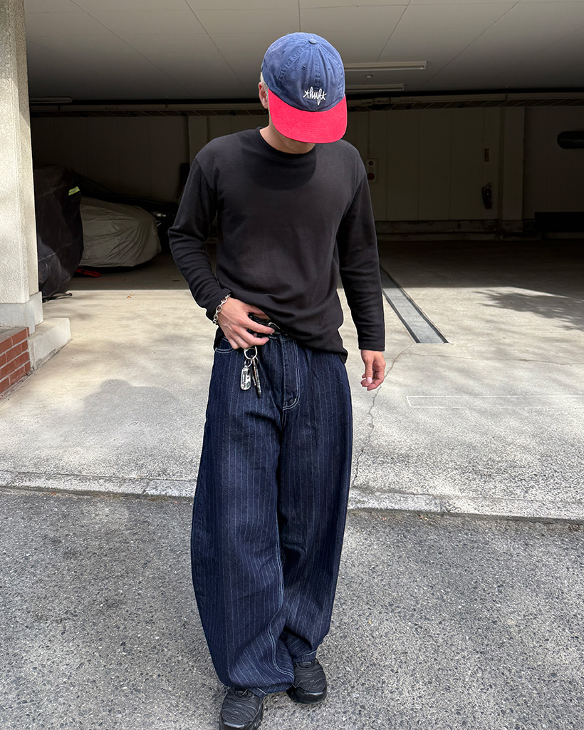 ストライプバルーンデニムパンツ | ファッション通販サイト NUGU