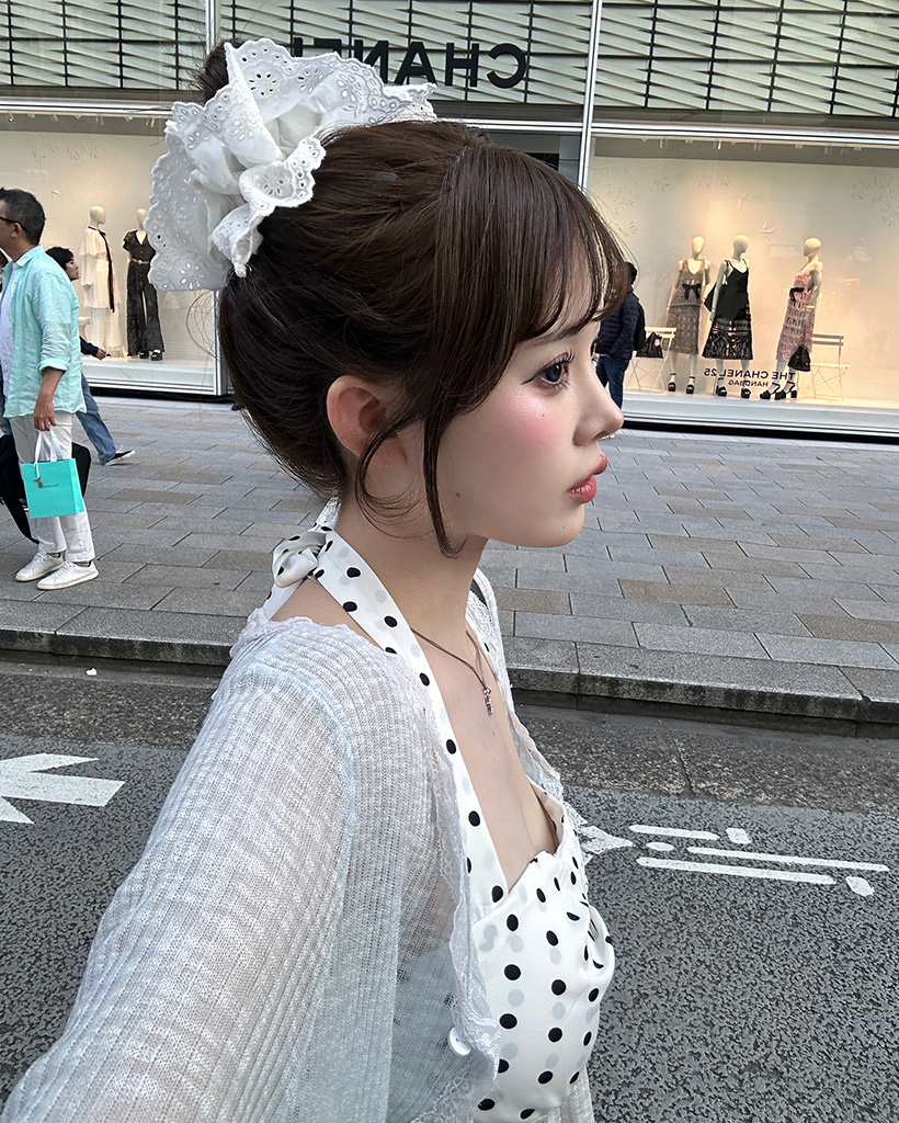 ほぼ未使用】mikiosakabeハーネス フリル ドット シースルー ベスト