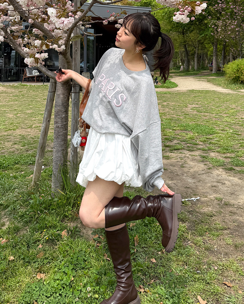 tumuguのバルーンジャンパースカート　ナチュラル 実物大型紙【No.817】[旧NO.397] 裾タック入りバルーン
