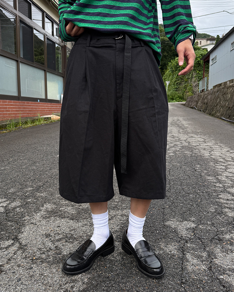 ベルトセットピンタックバミューダパンツ | ファッション通販