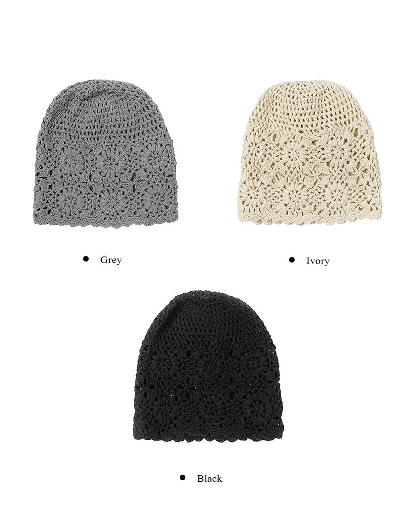 未使用◆Taoコムデギャルソン ウールミックス クロシェ ビーニー ニット帽 黒 未使用◇Taoコムデギャルソン ウールミックス クロシェ ビーニー