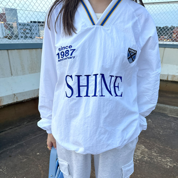SHINE Vネックナイロンスウェット | ファッション通販サイト NUGU