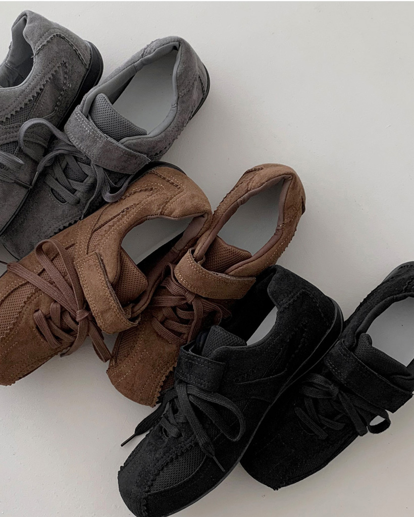 ブラック レザー スエード スニーカー ハイクオリティー]レザースエードスニーカー | ファッション通販サイト