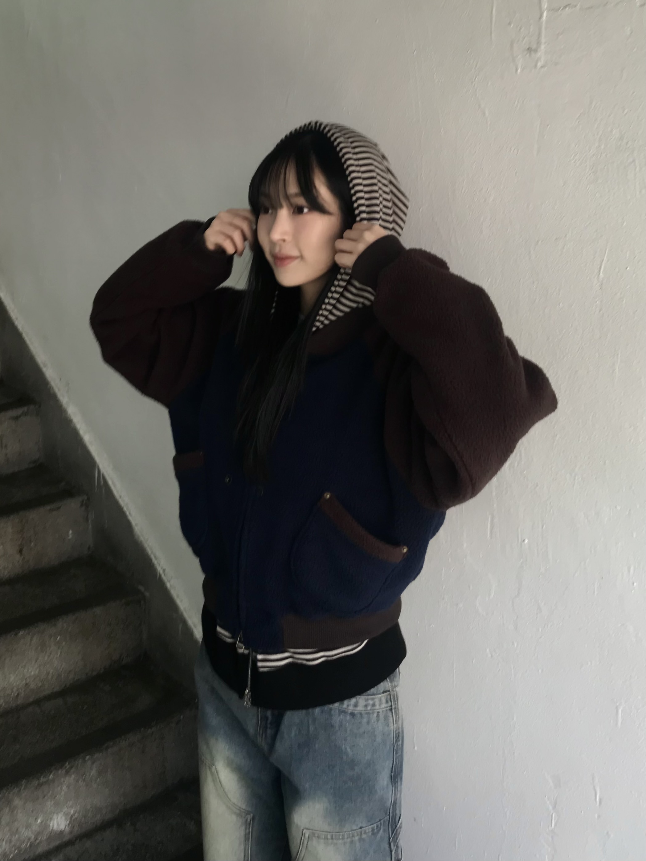 (2 color) フリース ジャケット