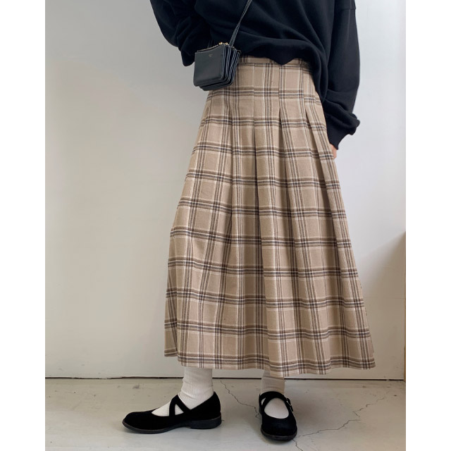 peanut check skirt | ファッション通販サイト NUGU
