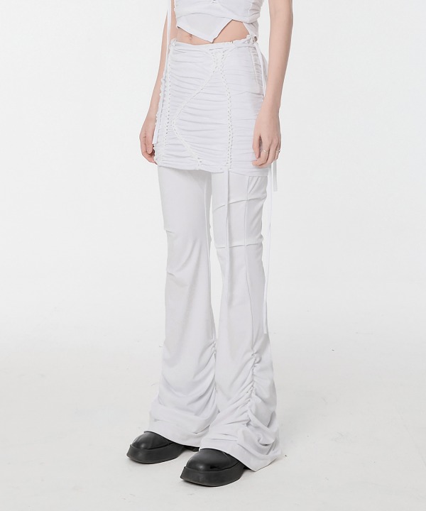 SET] Handmade Twisted Skirt Pants (FL-237_Black