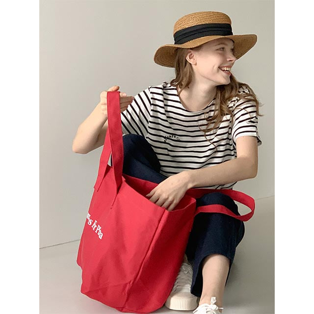 Famous For Pizza 赤 トートバッグ Famous for pizza bag | ファッション通販サイト NUGU