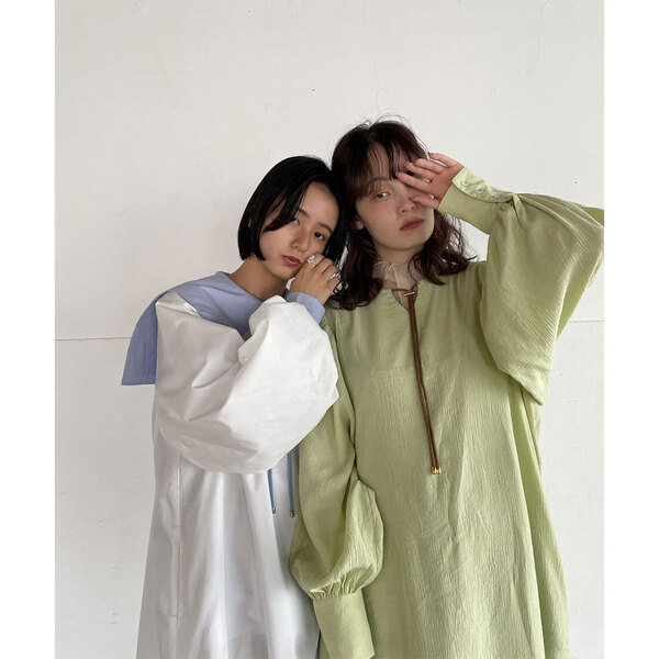 オリジナルシャツワンピース(ライトグリーン) | ファッション通販