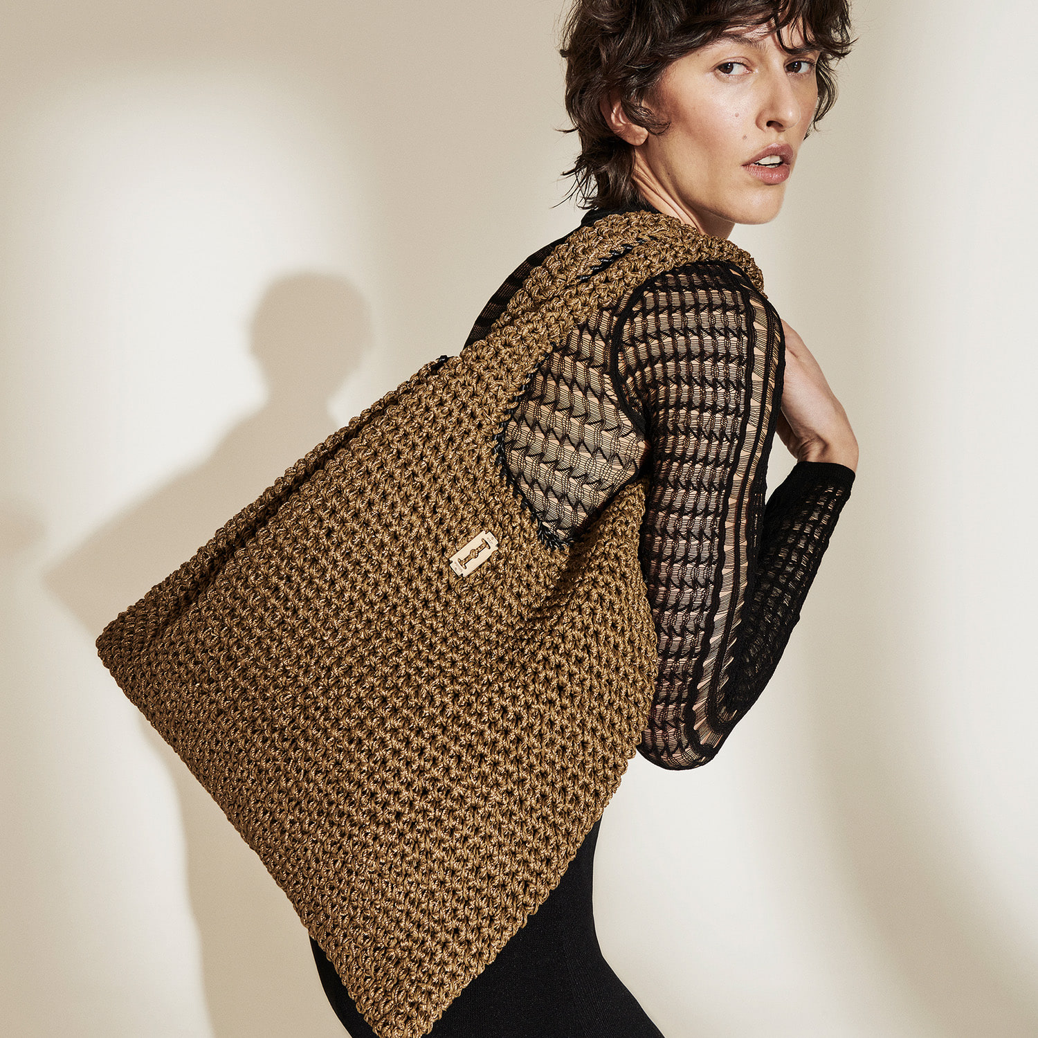 VUNQUE | 正規品/関税送料込み Boater Weaving Hobo L Khaki Boater Weaving Hobo L Khaki – vunque