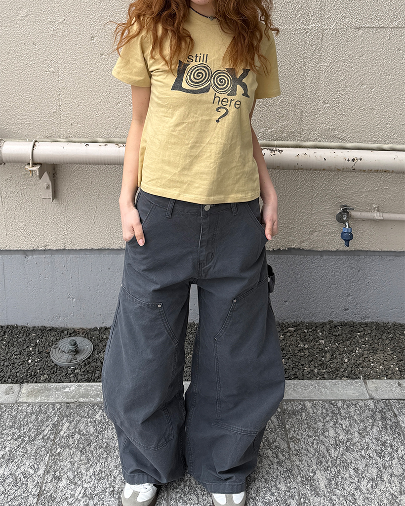 ワイドカペンターコットンパンツ
