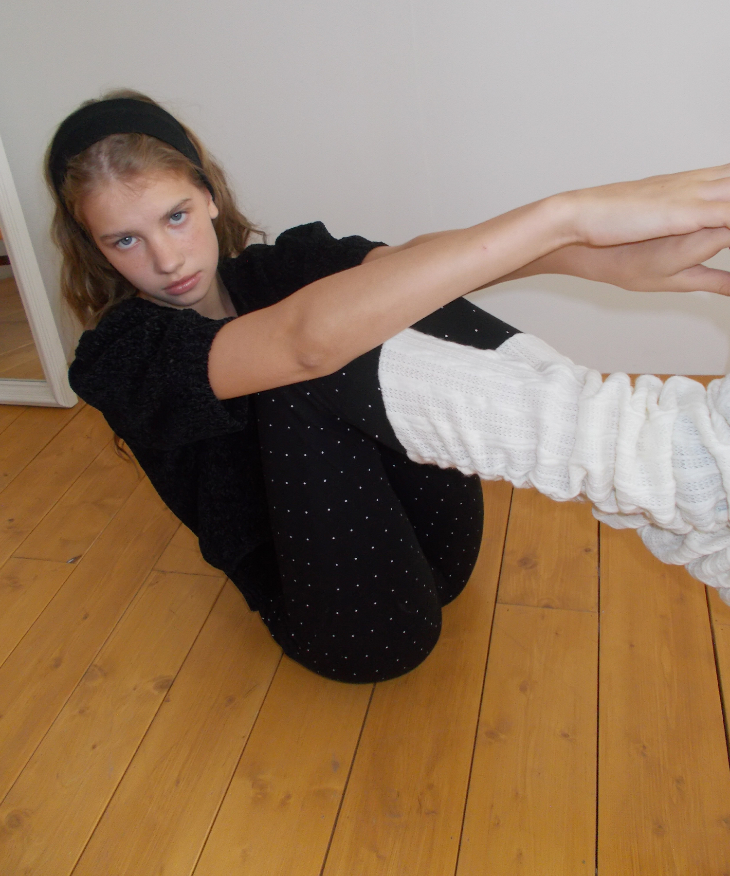 Leggings With Leg Warmers,Black