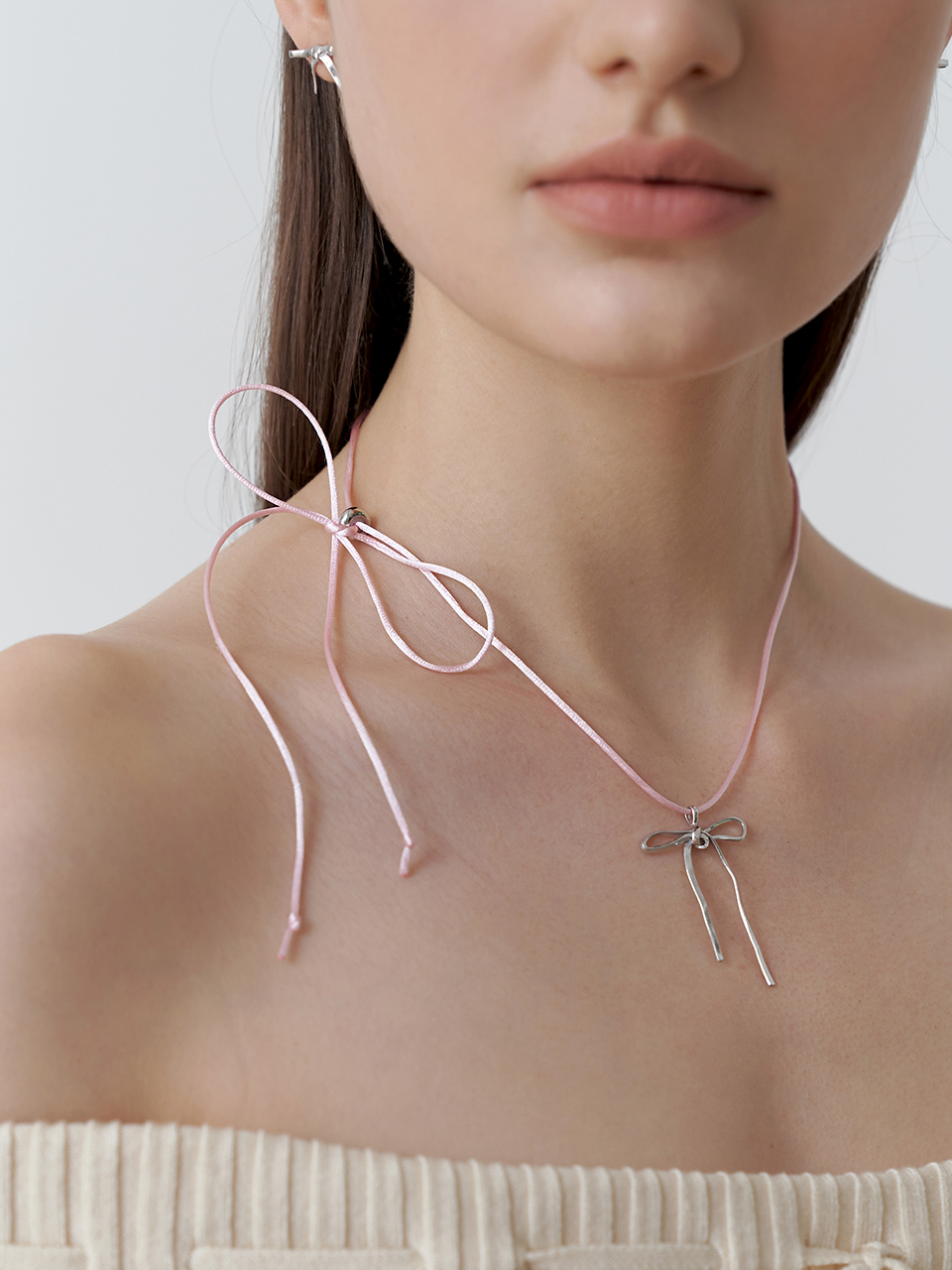 [leeENoir] Black Ribbon Pearl Necklace真珠の首飾り Black Ribbon Pearl Necklace | ファッション通販サイト NUGU