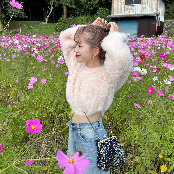 アンゴラクロップドニット | ファッション通販サイト NUGU